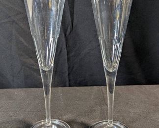 Tiffany and Co Crystal Champagne Glasses