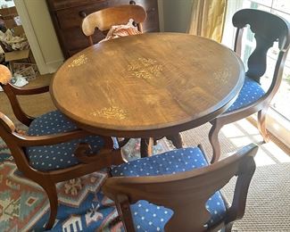 Antique Breakfast Table and chairs