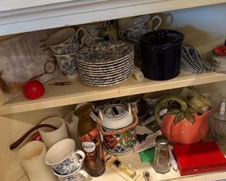 Staffordshire blue and white dishes
