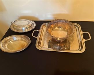 Large Silverplate trays
