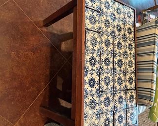 Talavera tile table