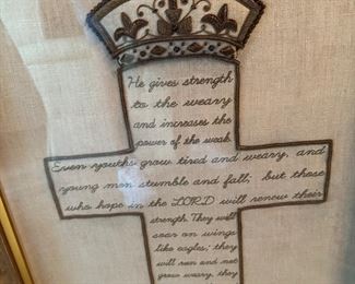 Fine Needlework scripture hanging