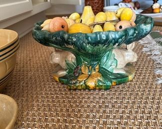 Majolica Bunny Compote
