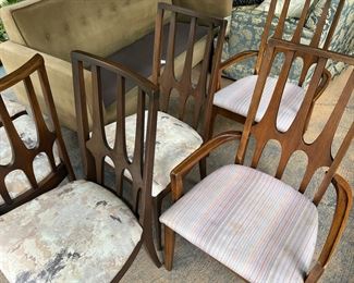 ALL CHAIRS HAVE CUSHION "PLACE HOLDERS" BECAUSE ALL NEED TO BE PROPERLY RE-UPHOLSTERED
2 Arm Chairs 
8 Side Chairs