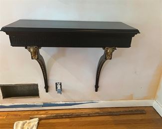 Note Rams Head and Greek Key Design above head 