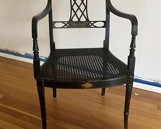 NOW $ 50 
Gold Leaf on Black Lacquered Antique Chair with  cushion
THURSDAY IS THE LAST DAY
THURSDAY IS DISCOUNT DAY
NOW  $50