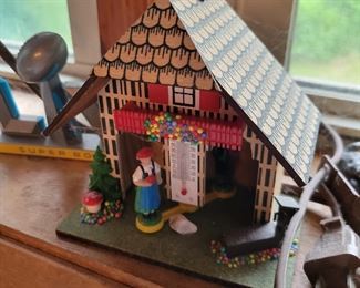 Vintage Toggili West German Wood weather House with Thermometer $5