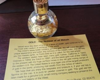 Small jar with Train Lid with Gold Pieces $8