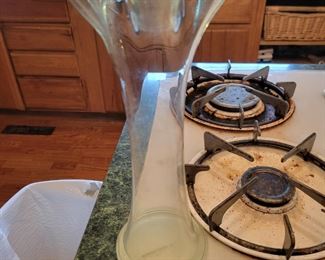 Glass tall vase $5