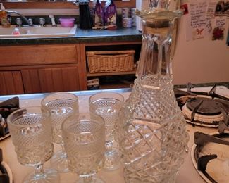 Wine Goblets with Bottle $12