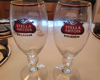 Stella Artois glasses $8