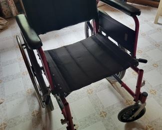 Burgundy Wheelchair $50