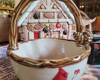 Cardinal Porcelain Basket $8