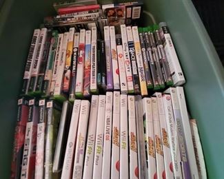Box of mixed video games $60