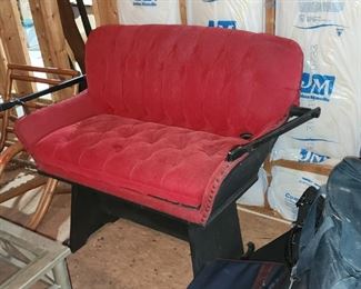 Crushed Red Velvet Seat from Santa's Sleigh!