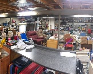 Panorama of Basement area to shop in 