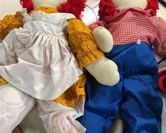 Hand made Raggedy dolls 