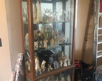 Curio cabinet with Angels 