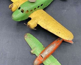 Antique Metal Airplane Toys