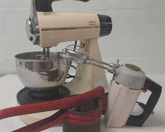 Baking Essentials Including Vintage Camfield Mixer