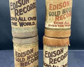 Edison Record Cylinders in Canisters