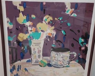 Pang Jen Still Life In Mauve Screen Print