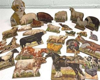 Vintage Whitman Educational Paperboard Farm Animals