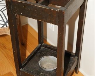 Distressed hand made antique umbrella stand