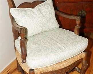 Vintage semi-antique rattan & wood chair