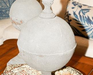 There are two tall metal chess pieces available too