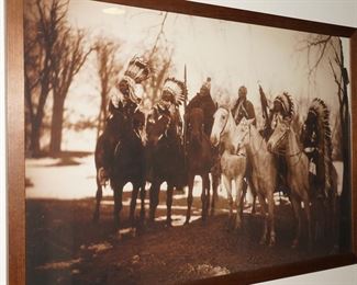 Archival Edward Curtis photograph "Native American Chiefs". Unknown if original or reproduction. 