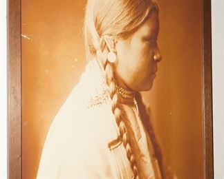 Archival photo by Edward Curtis entitled, The Cheyenne Belle, originally photographed in 1904.  Unknown if this is original or reproduction. 