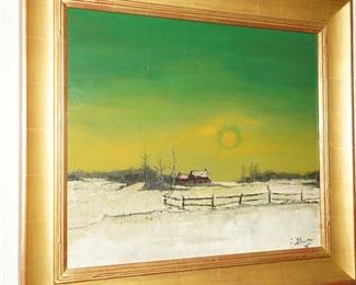 "Winter" oil painting c1926 by Alex Laenen