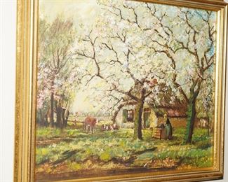 Spring landscape oil on canvas-signed