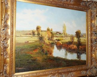 Fall landscape oil on canvas by Jasper