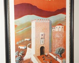 This poster was not supposed to be sold and is copyrighted in Spain.  This piece is super cool and the writing at the bottom  of this poster can't be found on any replicas available online.  The ones available online are typically 12" x 24".  This one is about 2.5ft x 4ft tall. 