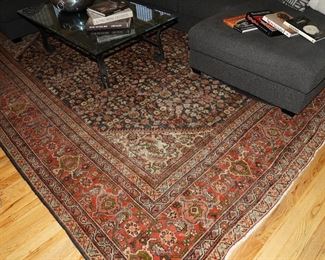 Antique fine wool floor rug-10.3 x 14