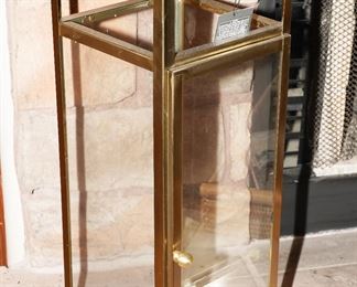 Brass finish lanterns x 2