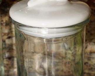 Ceramic & glass dog treat canisters