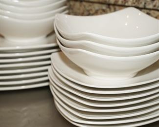 Gibson Home white dishes