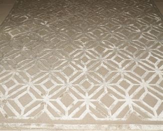 Azadi hand woven wool & silk floor rug-7 x 9, just cleaned by Azadi. 