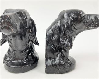 Bronze Retriever Head Bookends - Set of 2