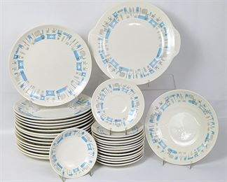  Royal China 1950's Blue Heaven Dinnerware Set