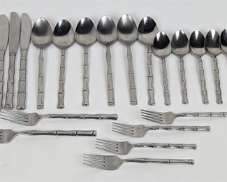 Vintage EKCO & Rogers Stainless Steel Flatware- Bamboo Motif
