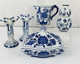 Bombay Co. and Baum Bros Blue and White China Decor