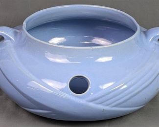  Zanesville 1940s Blue Humidifier - Hanging Art Pottery