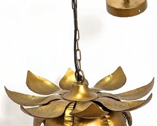1 of 2: Gold Lotus Hanging Pendant Lamp