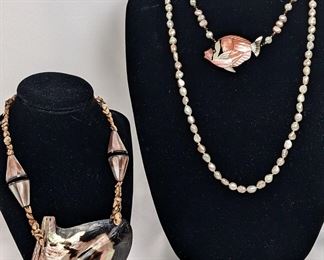 Lee Sands, Oceanic Abalone Shell, and Freshwater Pearl Necklaces