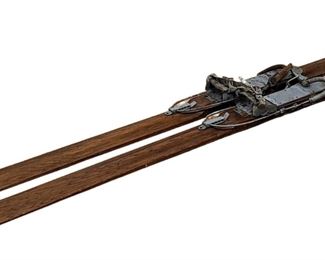 Gregg MFG Co. Vintage Hickory Wood Snow Skis - Made in St Paul, MN