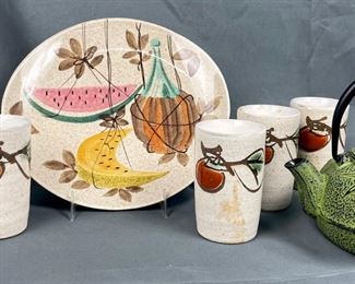 Tetsubin Cast Iron Tea Pot, MOC
Otagiri Tea Cups & Red Wing Tampico
Serving Platter